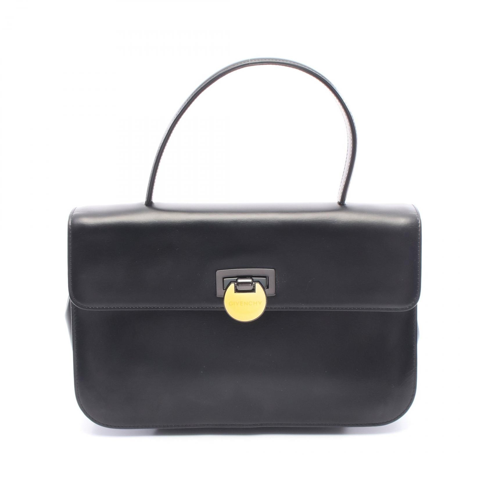 ジバンシィ GIVENCHY ハンドバッグ バッグ レザー レディース ブラック系 【中古】