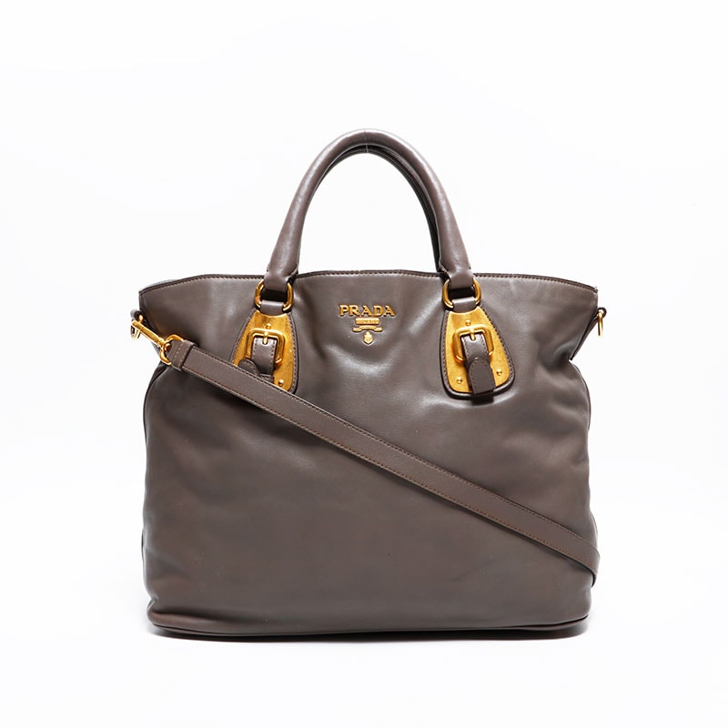 プラダ PRADA レザー 2way トート ハンドバッグ【中古】