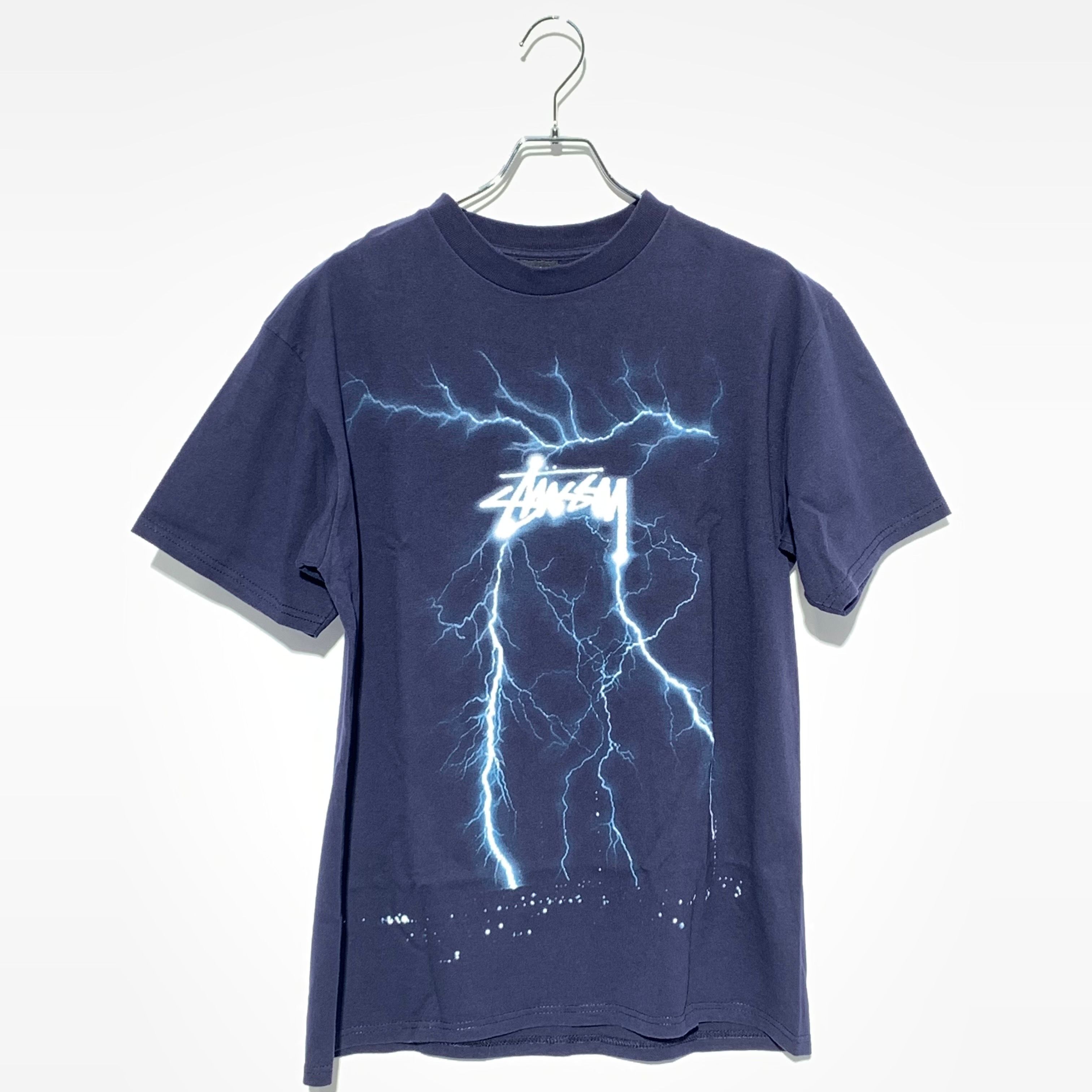 STUSSY THUNDER STOCK LOGO TEE Navy