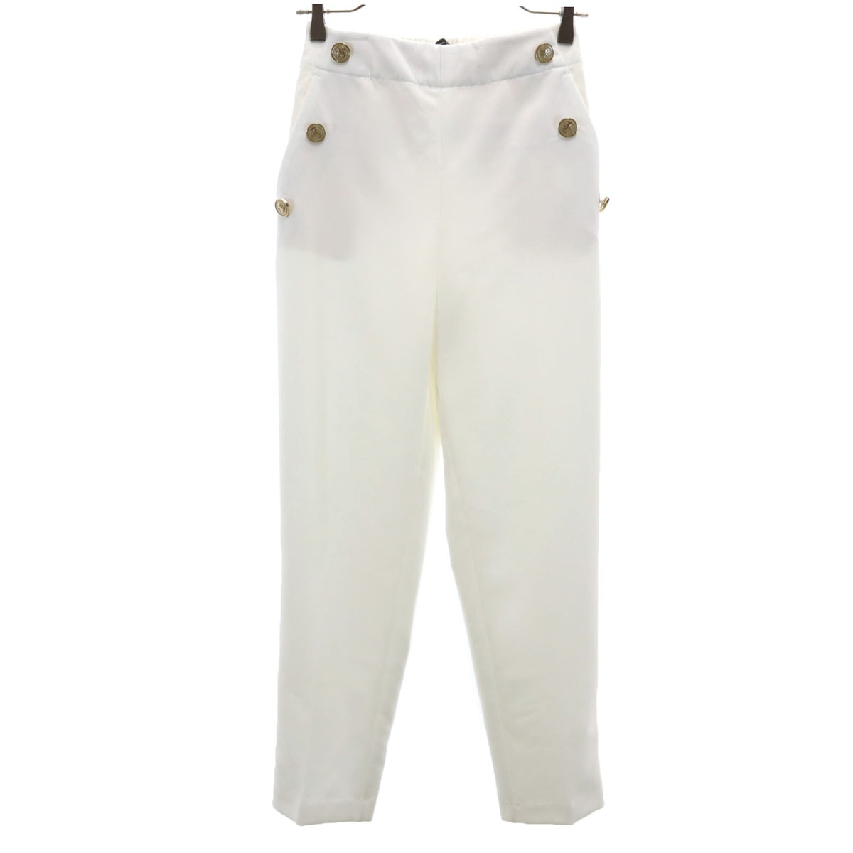 ZARA ザラ ハイウエスト パンツ XS ホワイト