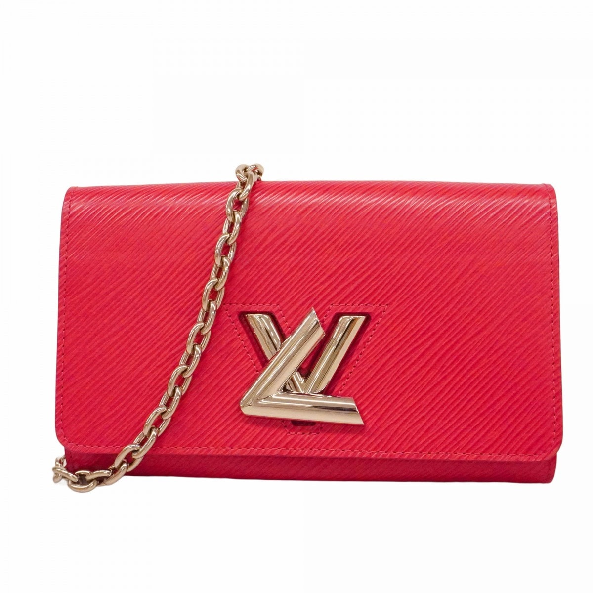 【6dd4417-k】ルイヴィトン ショルダーウォレット エピ ポルトフォイユツイストチェーン M62455 フリージア【中古】レディース