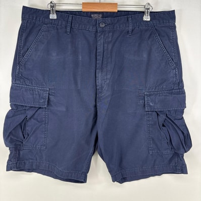 古着 リーバイス Levi's ショートパンツ チノパン リップストップ カーゴ ハーフパンツ ワンポイントロゴ w40 ネイビー メンズ