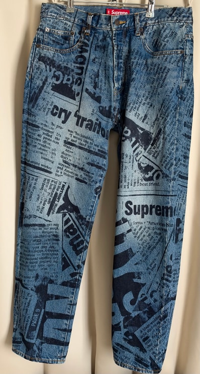Supreme Regular Jean "Newspaper" (25SS)