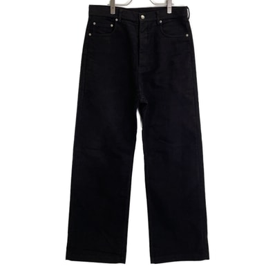 リックオウエンス RU02C7333-TB ブラック GETH JEANS ワイドパンツ 33