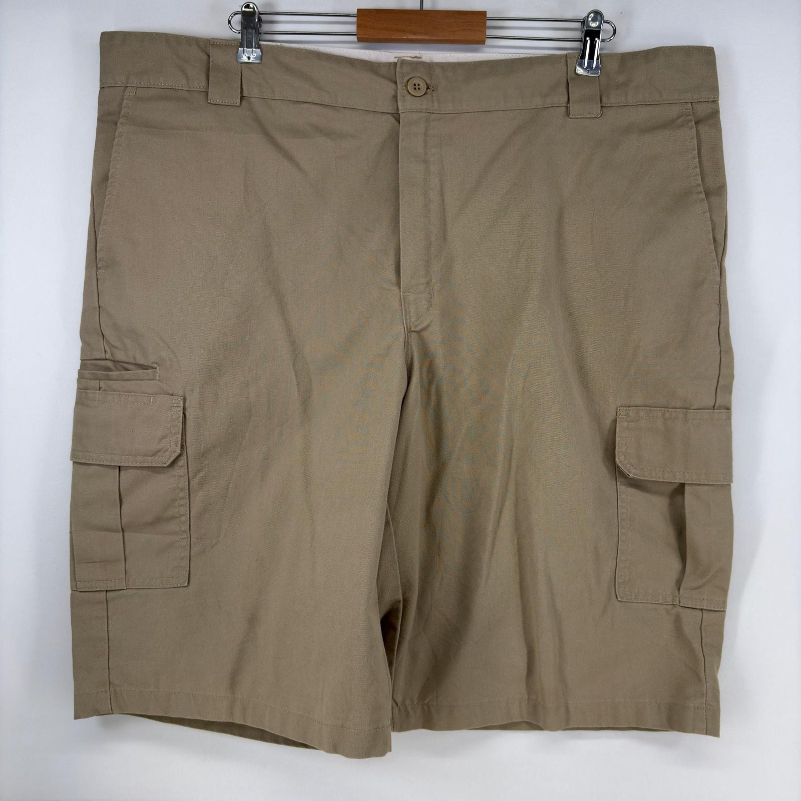 古着 ディッキーズ Dickies ショートパンツ ワーク カーゴ ワンポイント ジップ 大きいサイズ ハーフパンツ w44 ベージュ メンズ