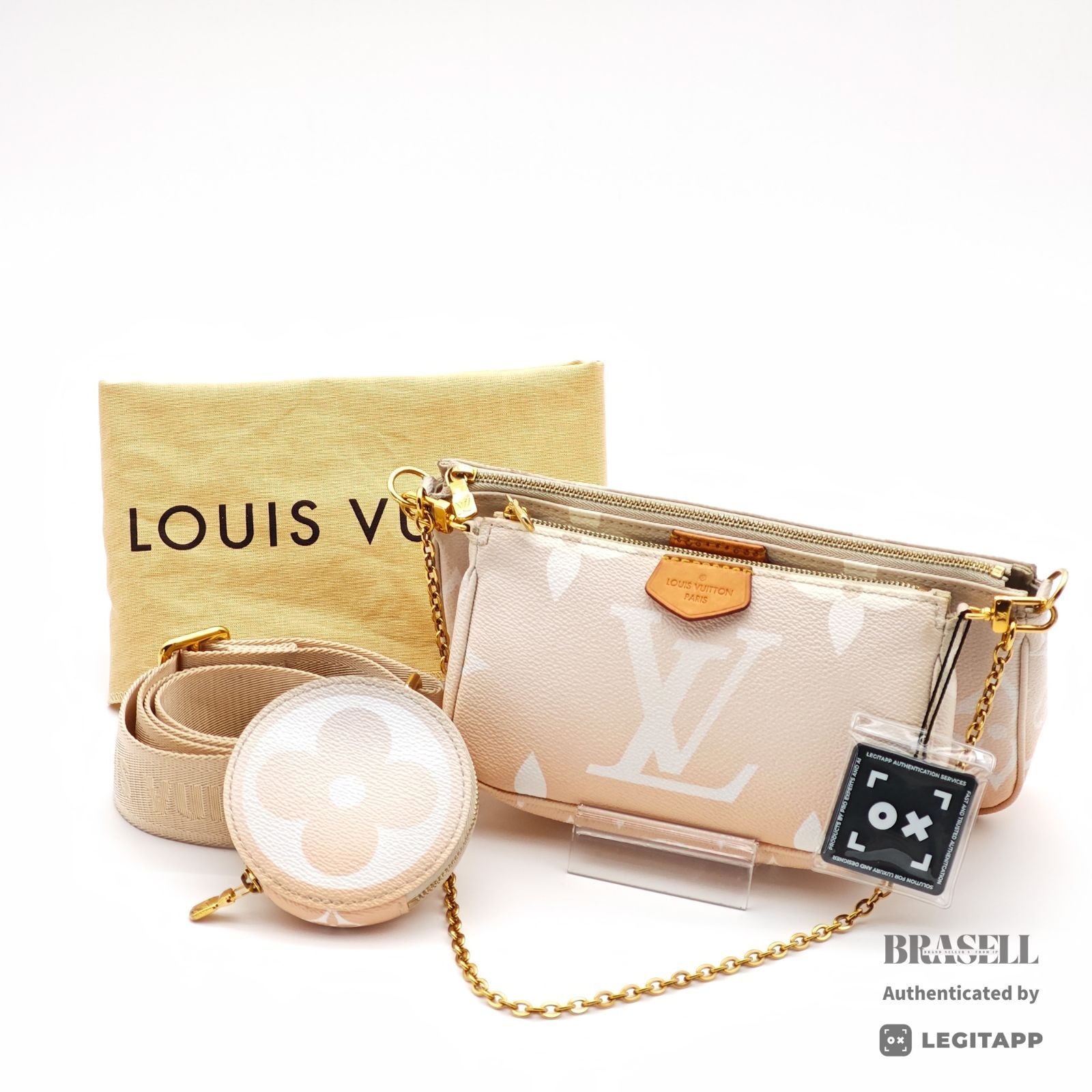 LOUIS VUITTON ルイ・ヴィトン ミュルティ ポシェット アクセソワール Monogram ミュルティ ポシェット アクセソワール M57634 ショルダーバッグ Monogram Canvas プリューム ピンクベージュ レディース