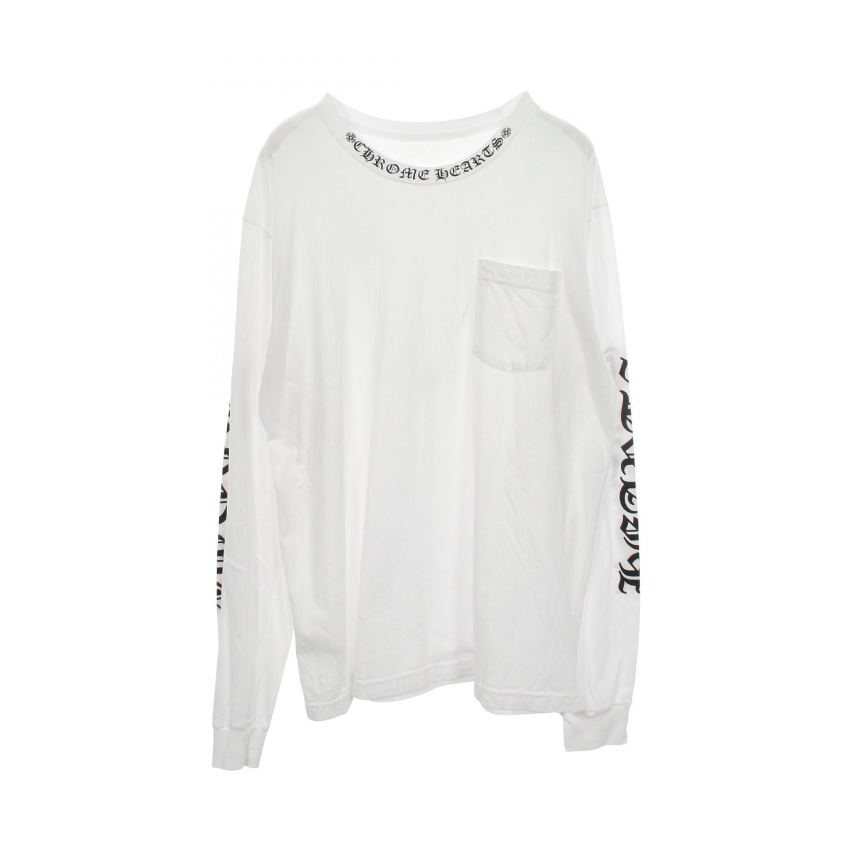 Chrome Hearts Neck Logo Pocket L/S Tee "White"