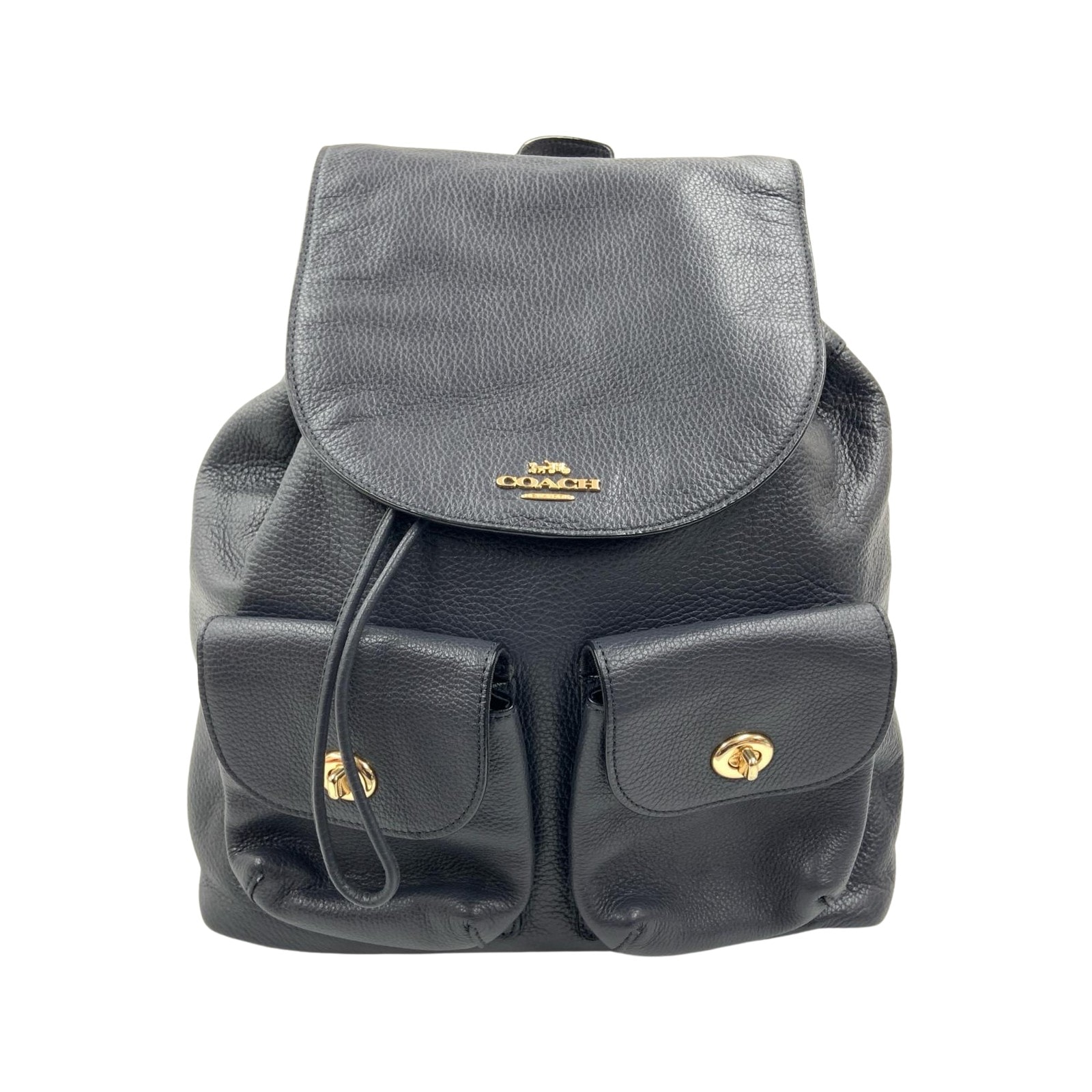 COACH コーチ ビリー ペブルドレザー リュック デイパック F29008 ネイビー