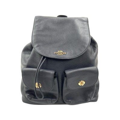 COACH コーチ ビリー ペブルドレザー リュック デイパック F29008 ネイビー