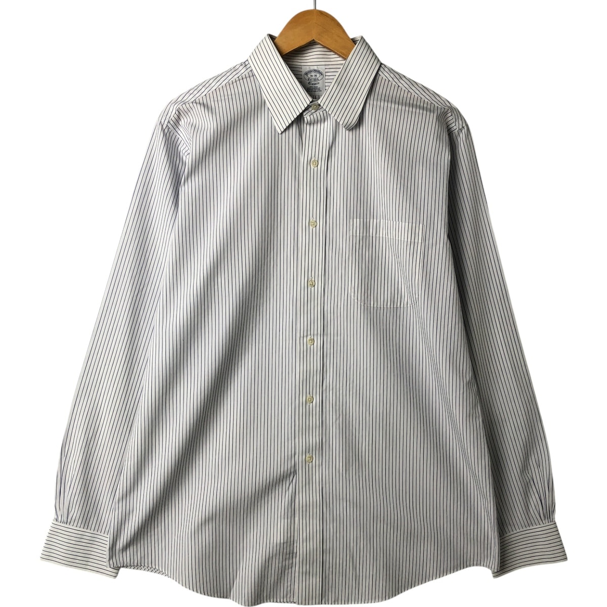 古着 ブルックスブラザーズ Brooks Brothers Est.1818 Classic 長袖 コットンストライプシャツ メンズL相当/eaa544975