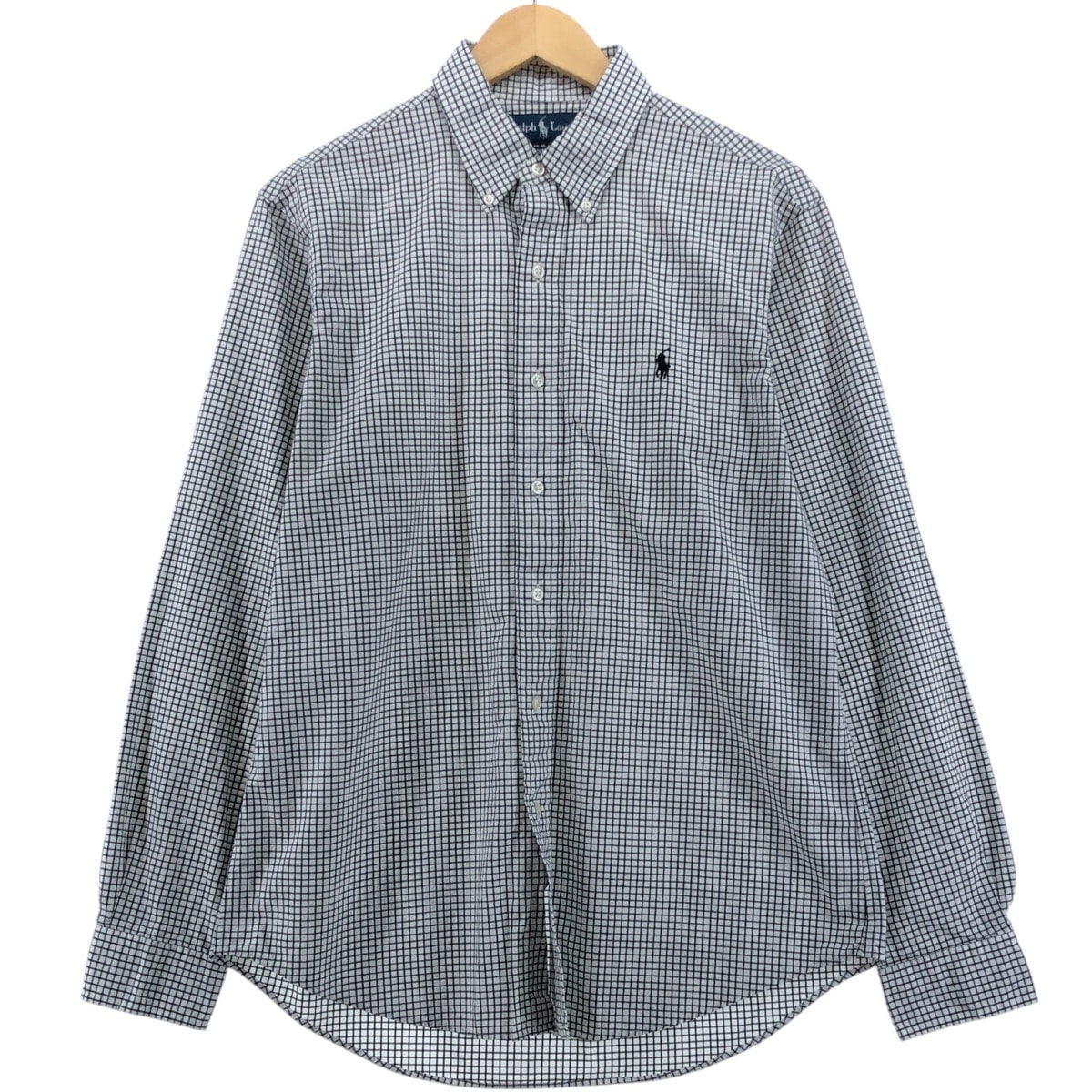 古着 ラルフローレン Ralph Lauren CUSTOM FIT 長袖 ボタンダウンチェックシャツ メンズL相当/eaa515283