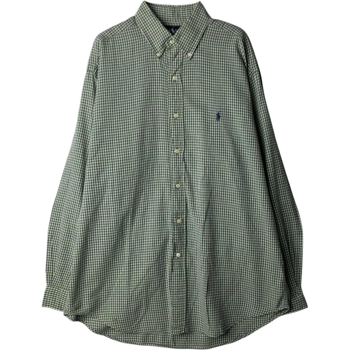 古着 ラルフローレン Ralph Lauren BLAKE ギンガムチェック 長袖 ボタンダウンチェックシャツ メンズL相当/eaa629048