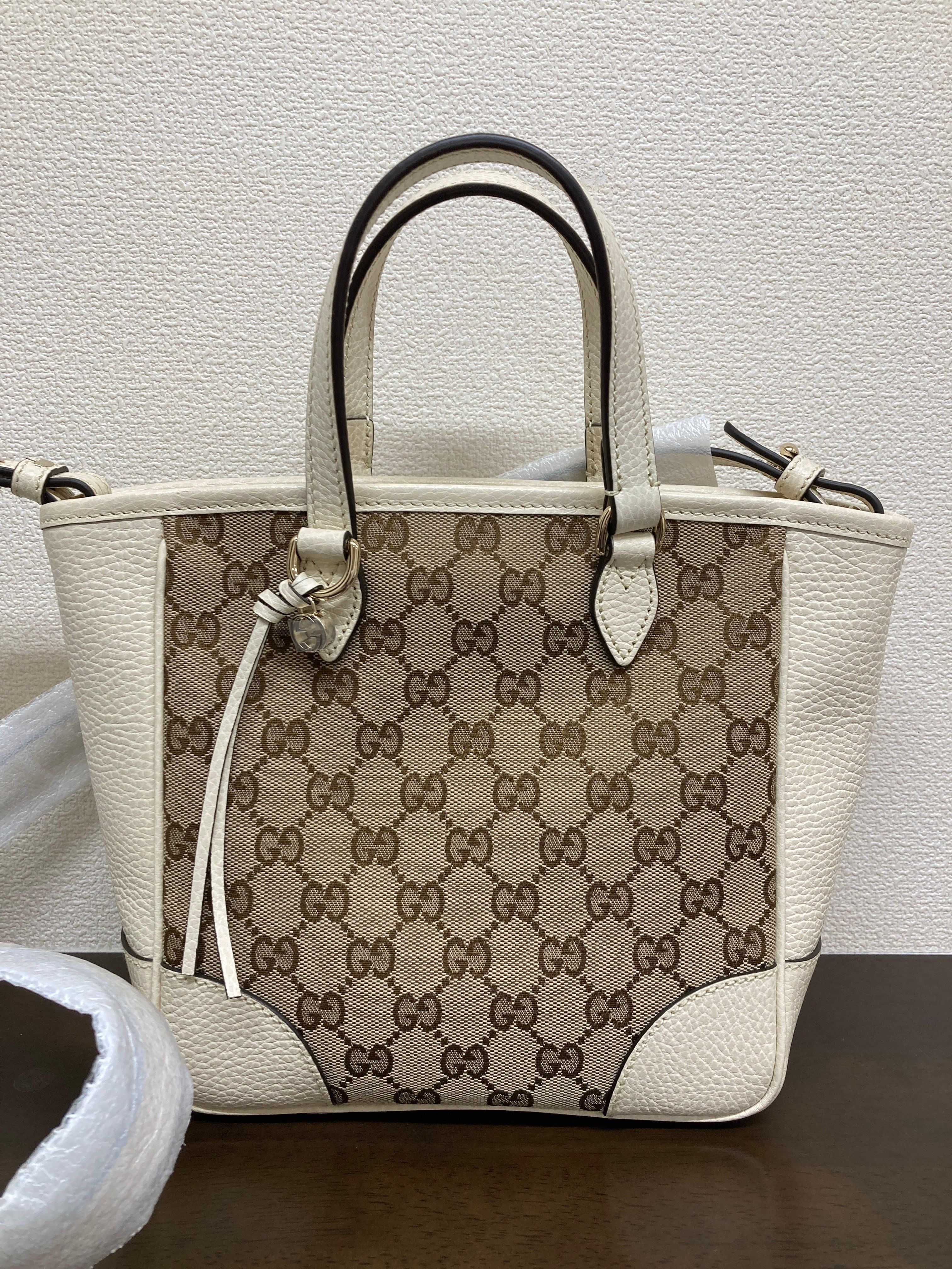 GUCCI GG Canvas Hand Bag "White"