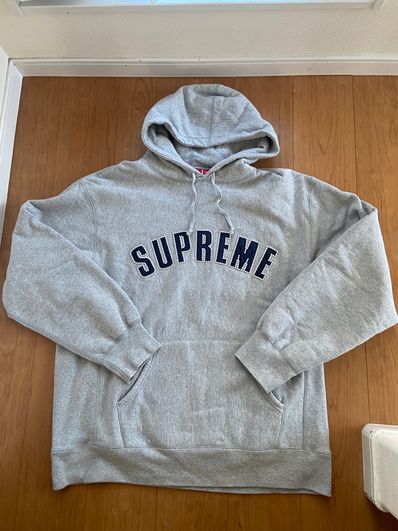 Supreme Pearl Logo Hooded Sweatshirt "Grey"