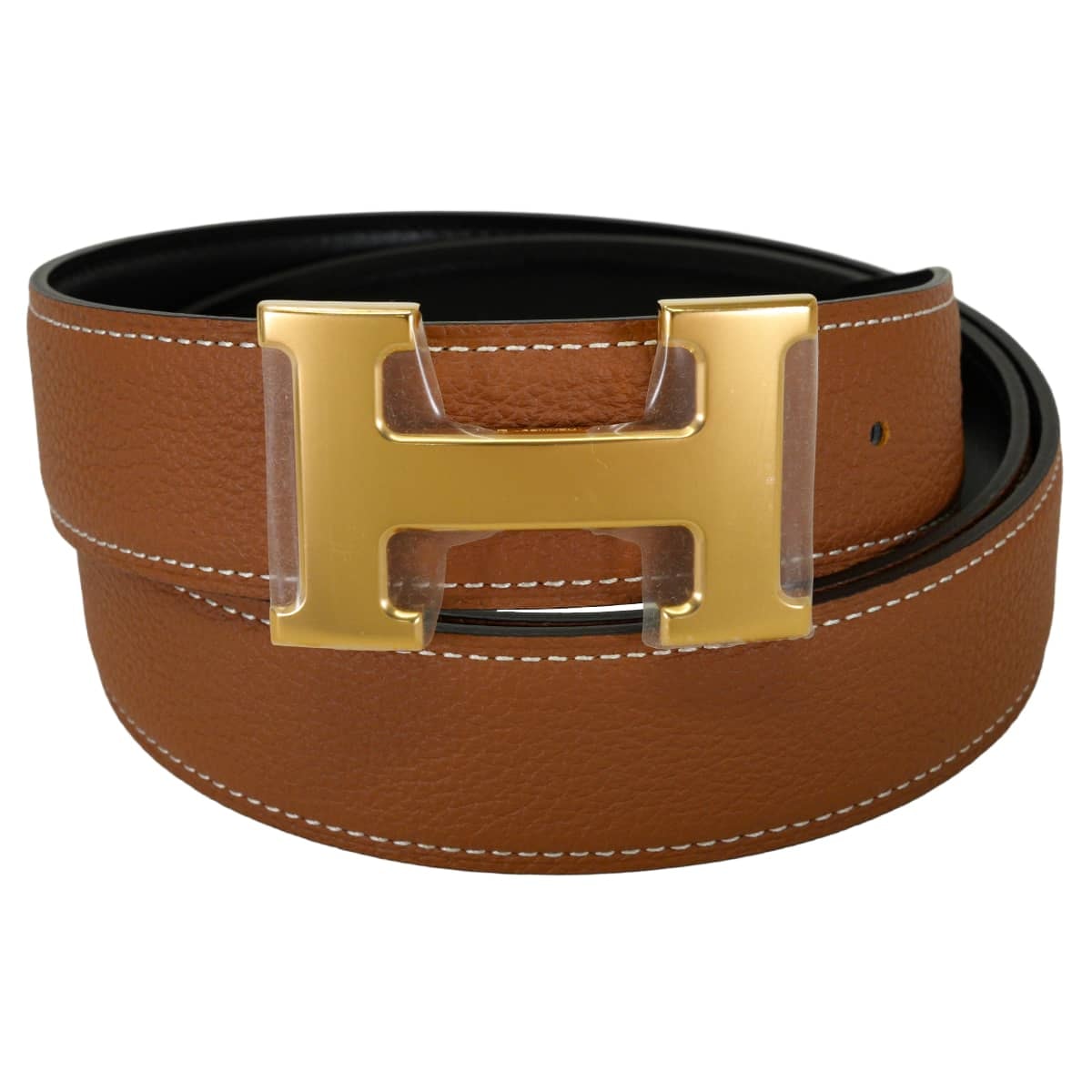 HERMES エルメス ベルト Hベルト コンスタンス32 リバーシブル ゴールド/黒 (ブラック) トゴ/ボックスカーフ #95 ゴールド金具 K刻印 [紙袋・リボン付] 新品