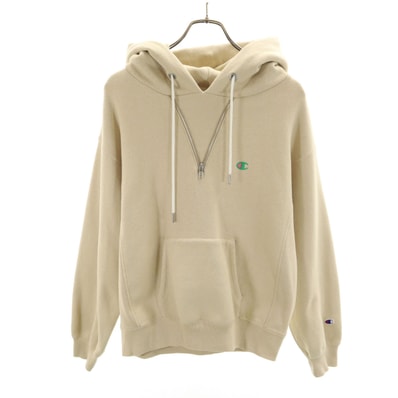Champion チャンピオン 長袖 リバースウィーブ スウェットパーカー L ベージュ 裏起毛