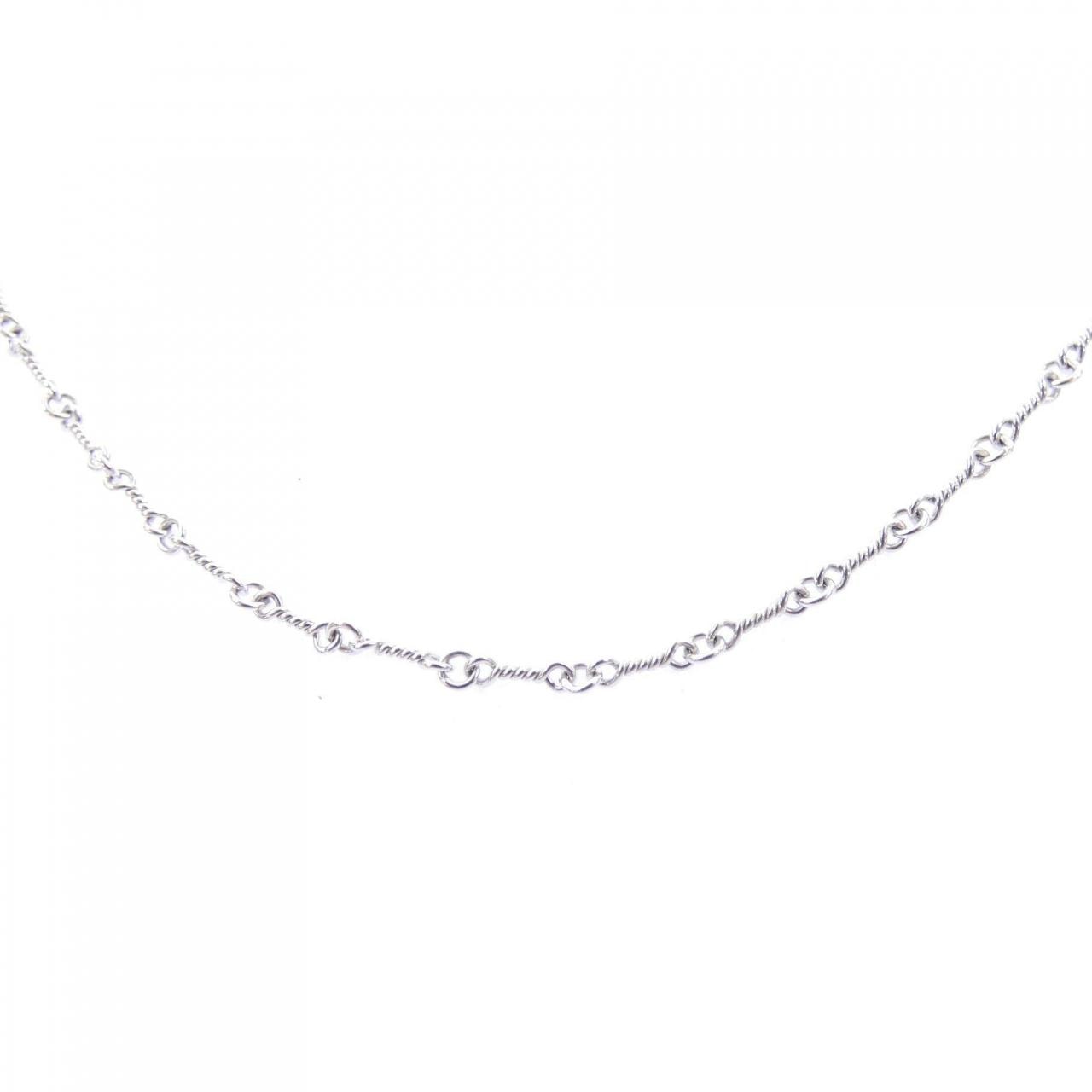 Chrome Hearts 18K Twist Chain Necklace "White Gold"
