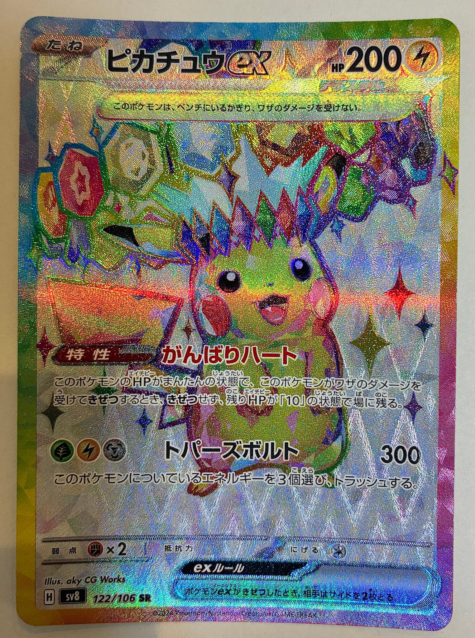 ピカチュウex SR [SV8 122/106](拡張パック「超電ブレイカー」)通販