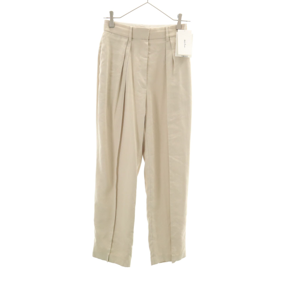 未使用 Mila Owen ミラオーウェン タック ロングパンツ ベージュ