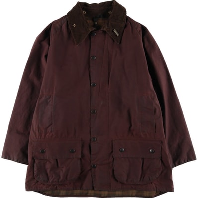 古着 80~90年代 バブアー Barbour BEAUFORT ビューフォート 旧3ワラント バッジ付き オイルド ハンティングジャケット 英国製 C46 メンズXL相当 ヴィンテージ/eaa614842