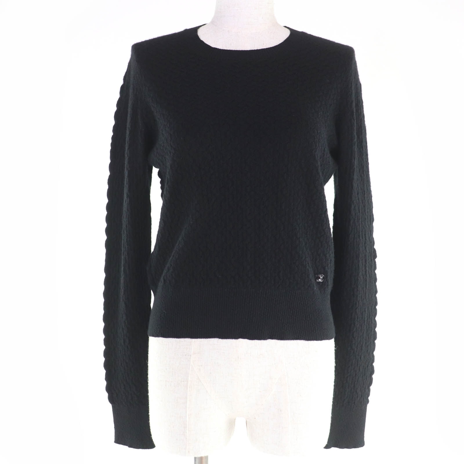 極美品 シャネル ニット ブラック レディース 38 P75335K10778