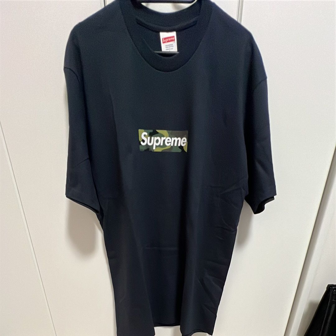 シュプリーム ボックス ロゴ (ボックスロゴ) Tシャツ "ネイビー" (23FW)