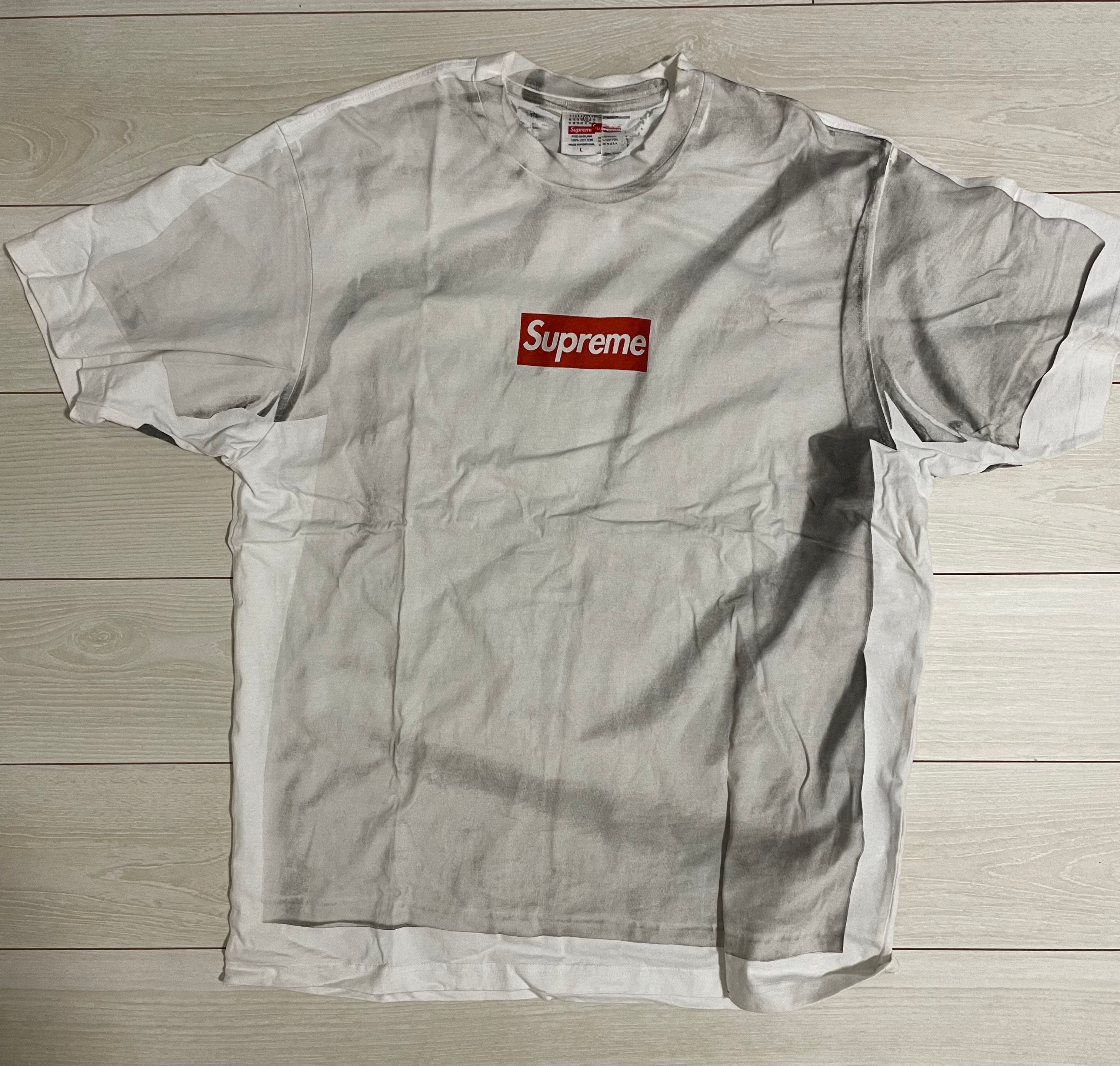 Supreme x MM6 Maison Margiela Box Logo Tee "White"