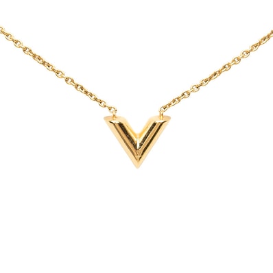 ルイ ヴィトン エセンシャルV ネックレス M61083 ゴールド メッキ レディース LOUIS VUITTON 中古