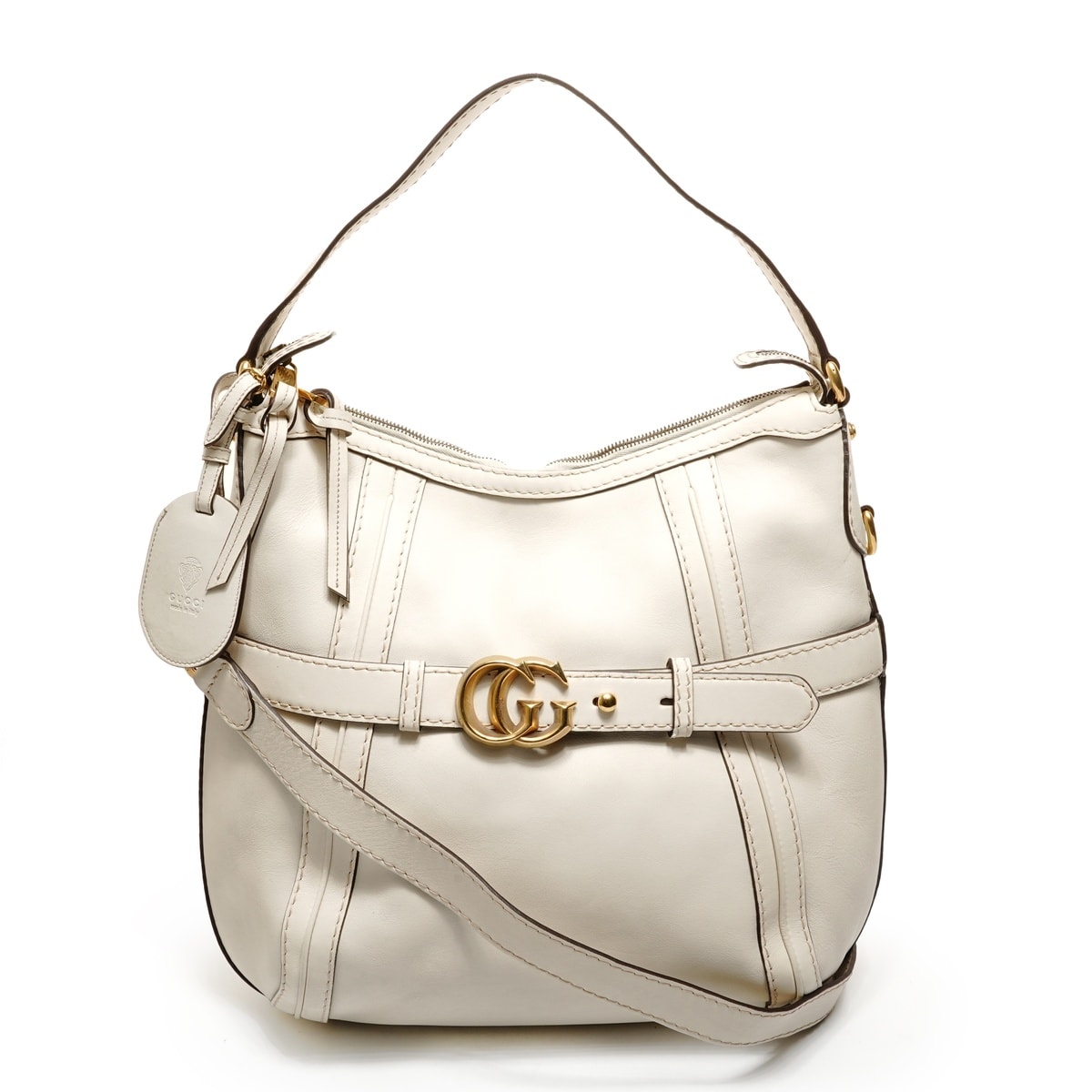 グッチ GUCCI GG マーモント レザー トートバッグ ショルダーバッグ【中古】