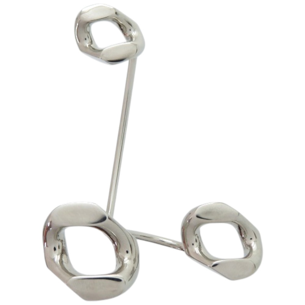 バーバリー チェーンリンク メタル シルバー リング・