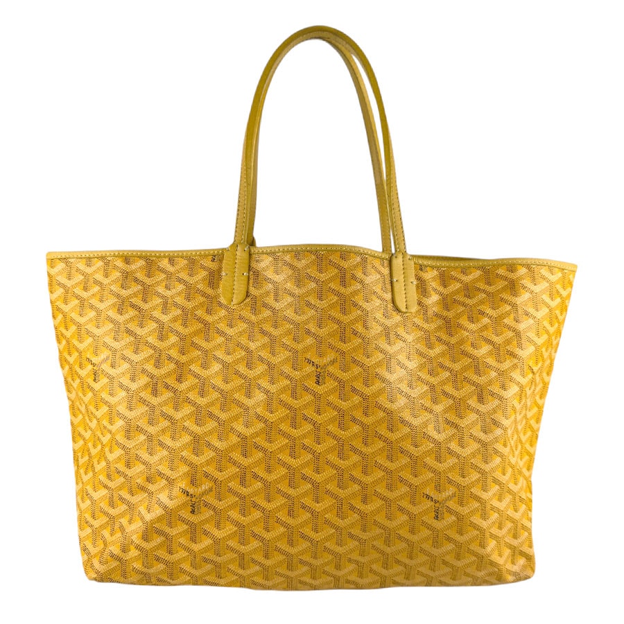 ゴヤール GOYARD トートバッグ サンルイ PM PVC/レザー イエロー レディース【中古】 z9233