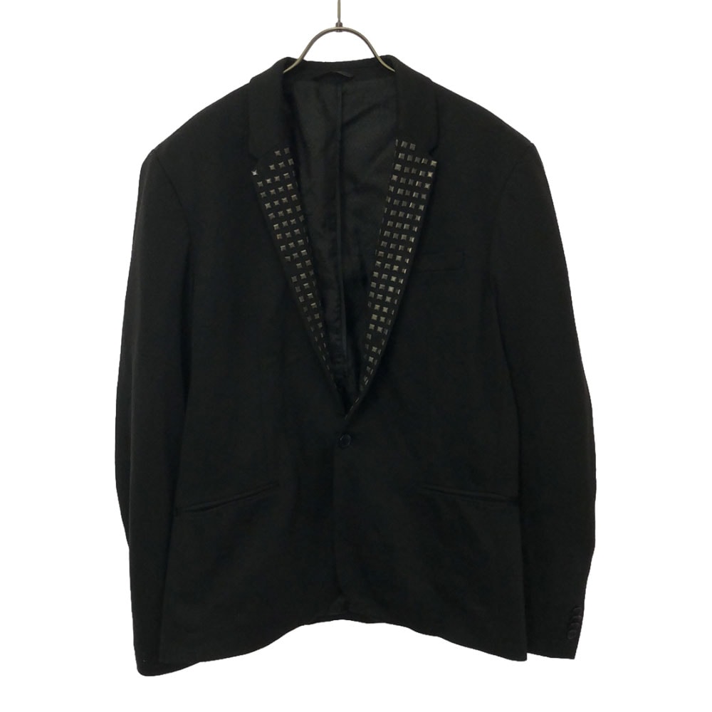 ZARA MAN ザラマン スタッズ付 サイドベンツ テーラードジャケット XL ブラック