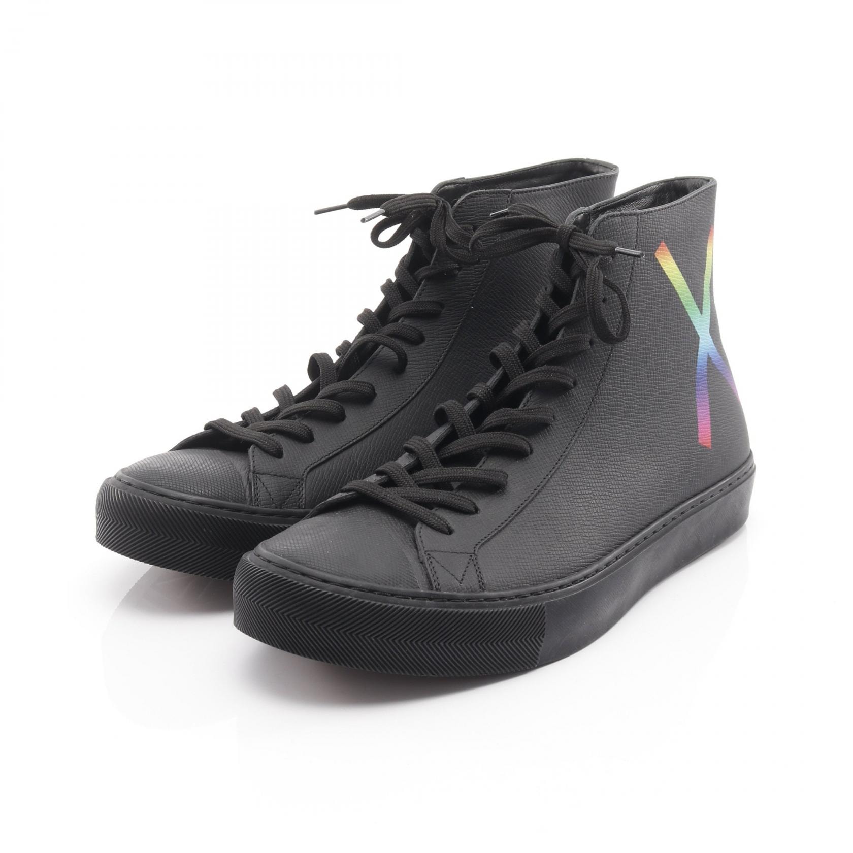 ルイ・ヴィトン LOUIS VUITTON タトゥーライン スニーカー 靴 レザー メンズ ブラック系 / マルチカラー 【中古】