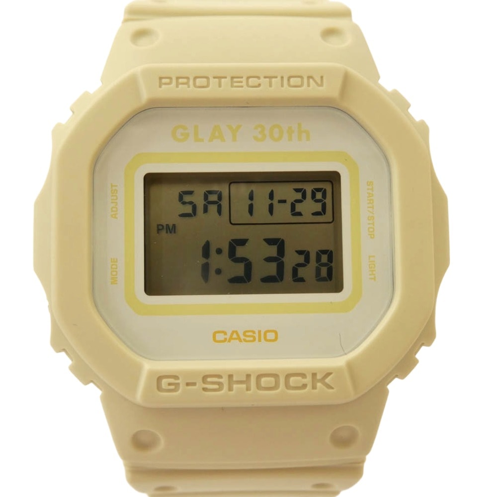 G-SHOCK ジーショック 時計 GLAY 30th Anniversary Limited Edition GLAYER DW-5600 グレイ 30周年アニバーサリー 腕時計 ライトベージュ系【極上美品】【中古】