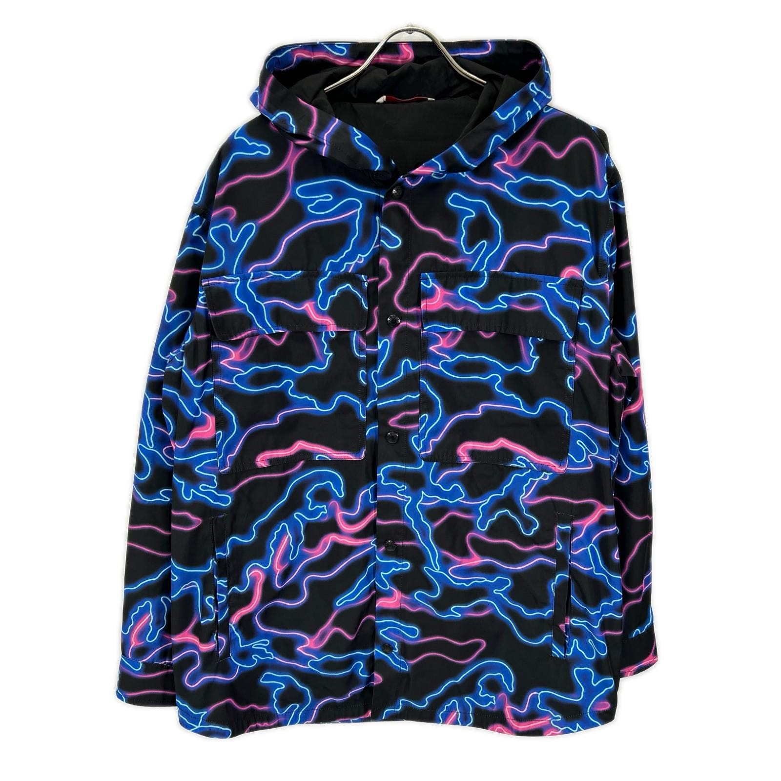 ヴァレンティノ XV3CJE2680S  NEON CAMOU PRINT NYLON OVERSHIRT リバーシブル ジャケット 48