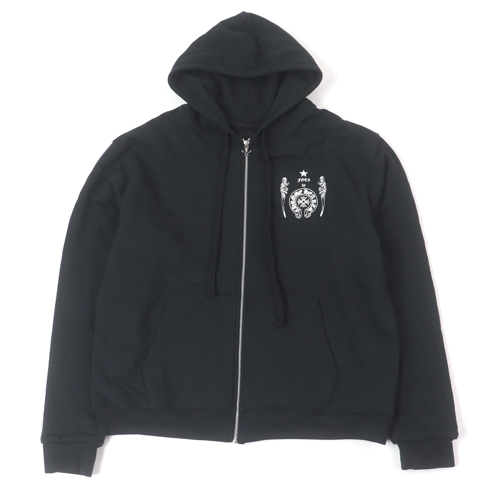 美品 クロムハーツ
 パーカー FOTI ZIP HOODIE ブラック メンズ M