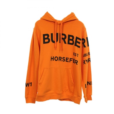 バーバリー BURBERRY ホースフェリー パーカー 衣料品 トップス コットン メンズ オレンジ系 【中古】