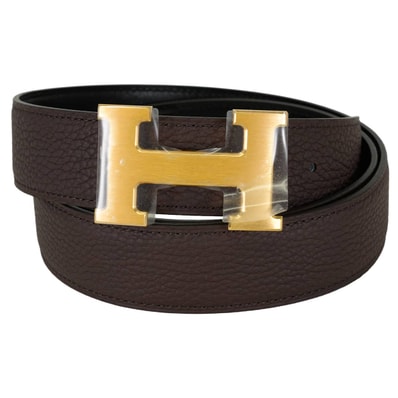 HERMES エルメス ベルト Hベルト コンスタンス32 リバーシブル ショコラ/黒 (ブラック) トゴ/ボックスカーフ #95 マットゴールド金具 W刻印 新品