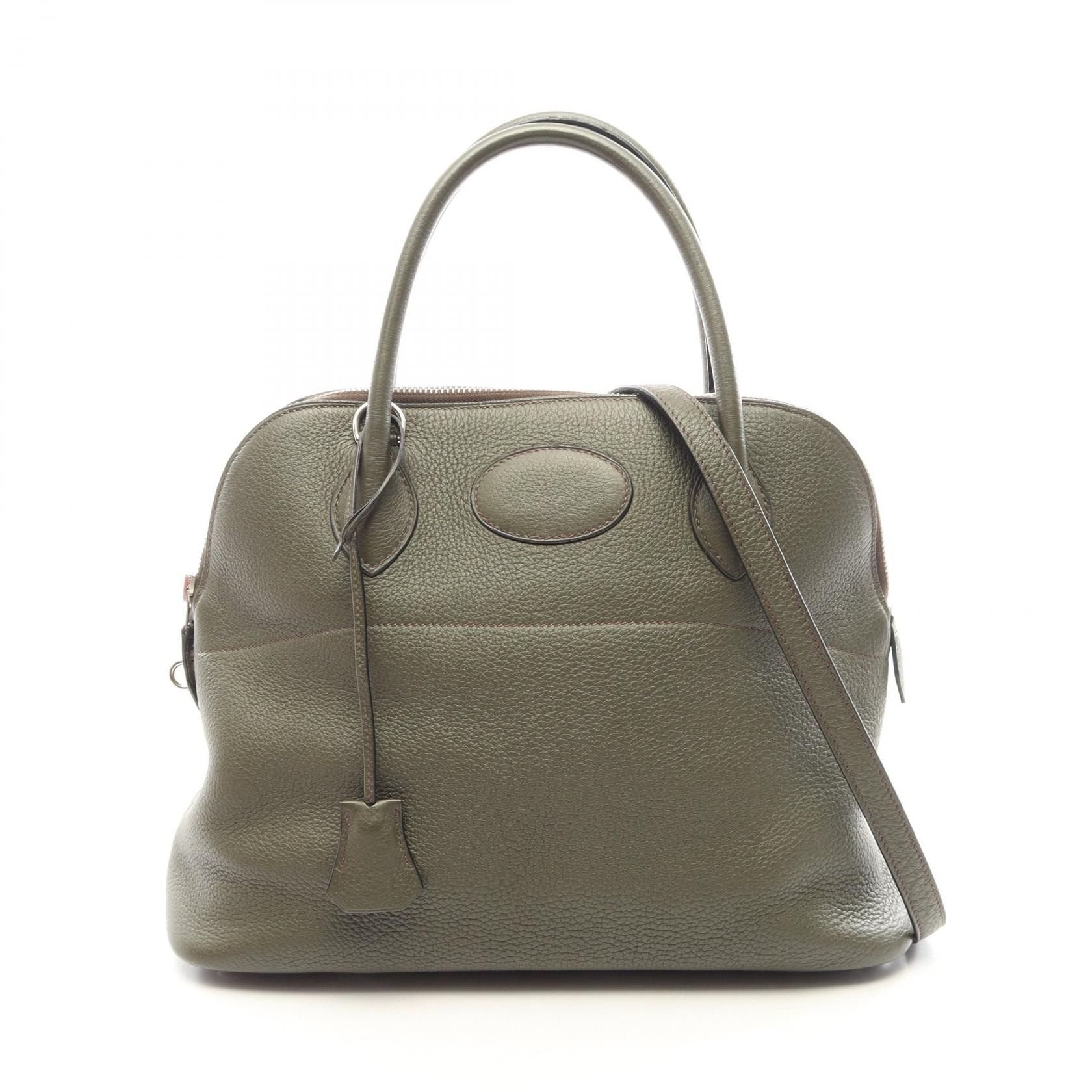 エルメス HERMES ボリード31 2WAY ハンドバッグ バッグ レザー トリヨンクレマンス トリヨンクレマンス オリーブグリーン □K刻印(2007年製造) レディース カーキ系 【中古】