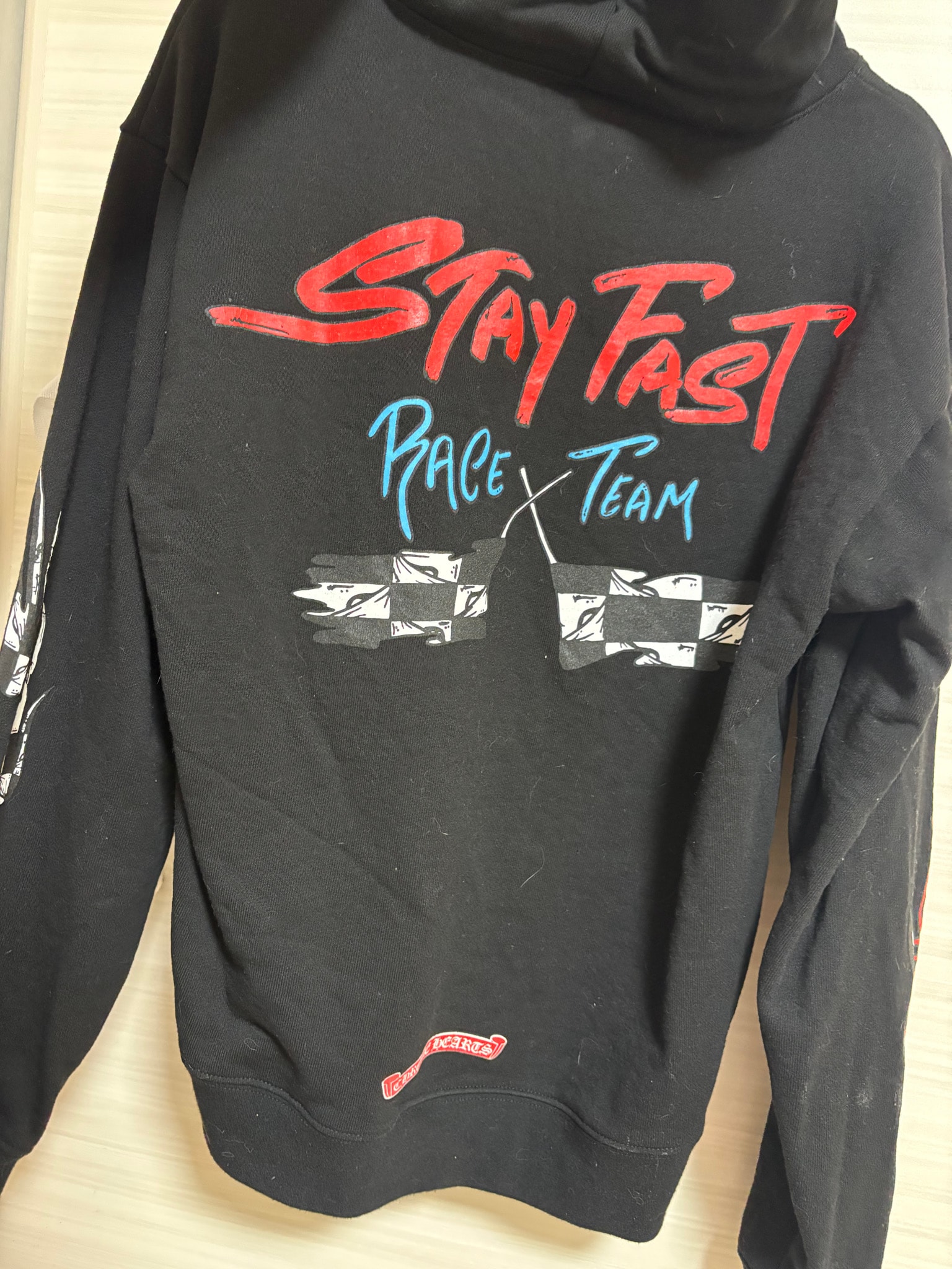 Chrome Hearts Matty Boy PPO Stay Fast Race Team Pullover Hoodie "Black"