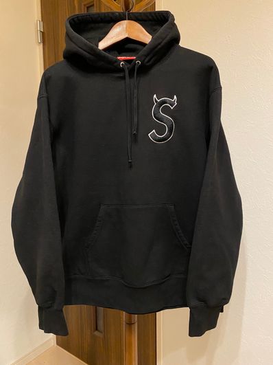 Supreme S Logo Hooded Sweatshirt "Black" (22FW)