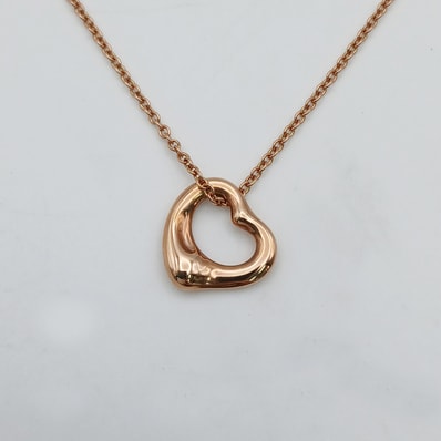 TIFFANY&Co. ティファニー オープンハートペンダント ネックレス K18ピンクゴールド ゴールド レディース【中古】