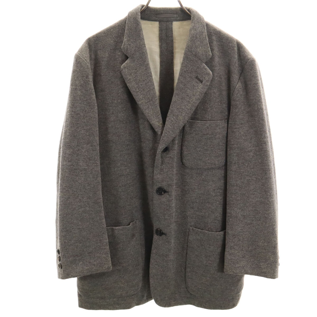 COMME des GARCONS HOMME コムデギャルソンオム 1996年 90s 日本製 オールド ニット テーラードジャケット M グレー
