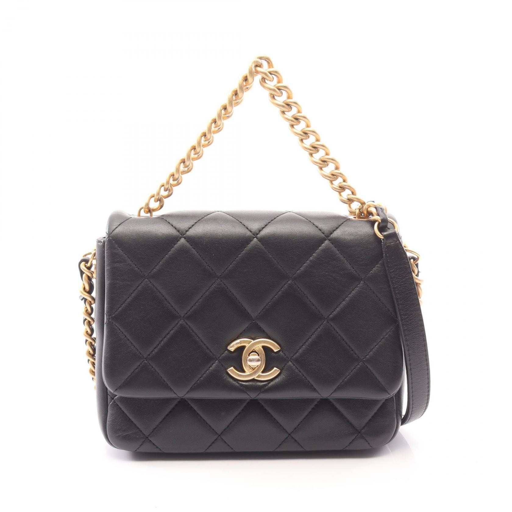 シャネル CHANEL マトラッセ 2WAY ショルダーバッグ バッグ ラムスキン(羊革) レディース ブラック系 AS2734 【中古】