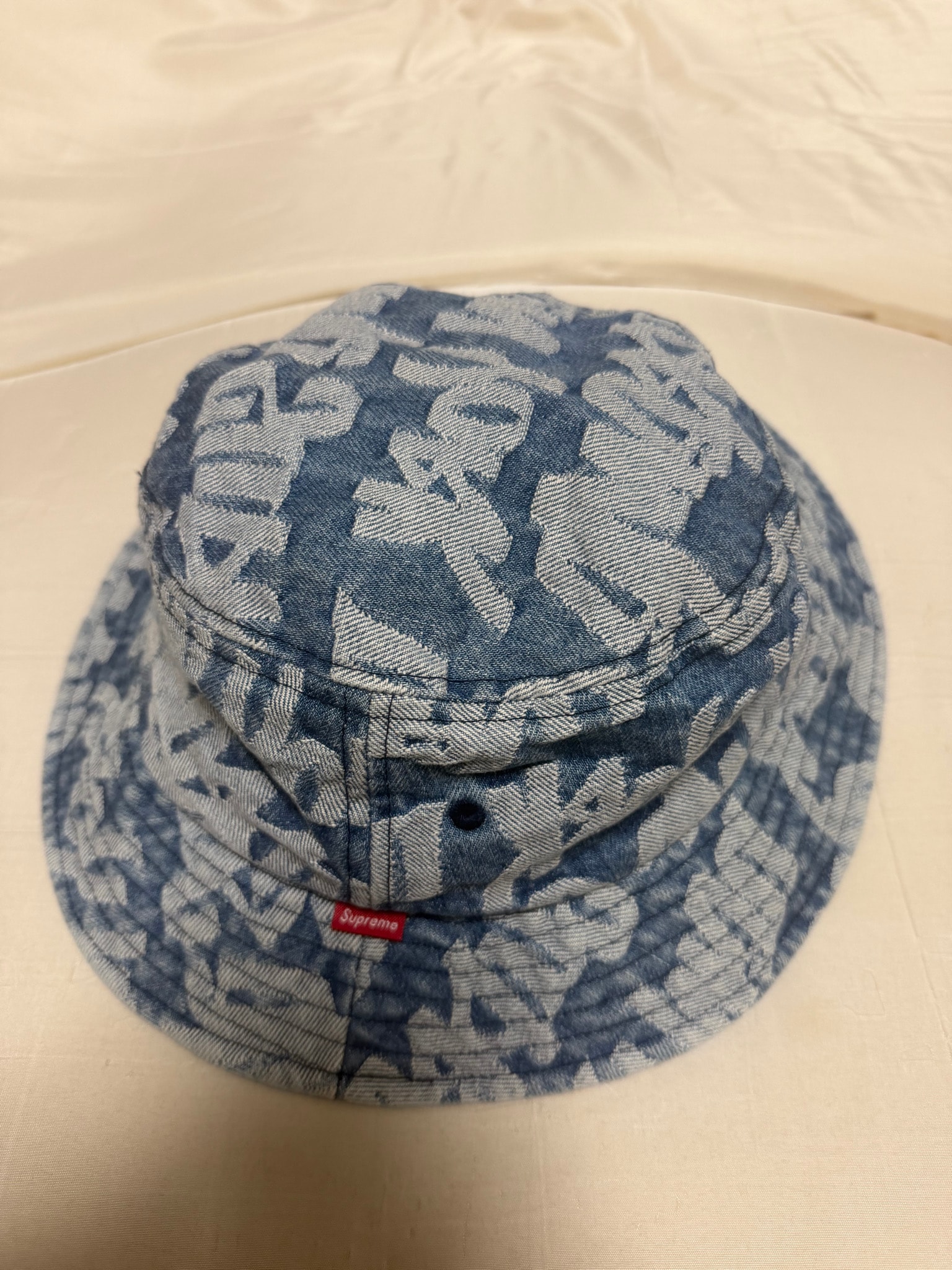 Supreme Fat Tip Jacquard Denim Crusher "Blue"