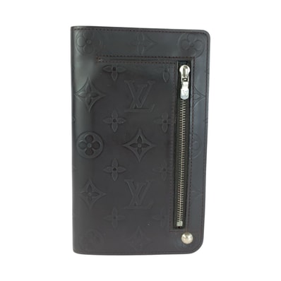 LOUIS VUITTON ルイヴィトン モノグラム グラセホイスト ブラウン シルバー金具 レザー 長財布 ロングウォレット 1-0257580 【中古】