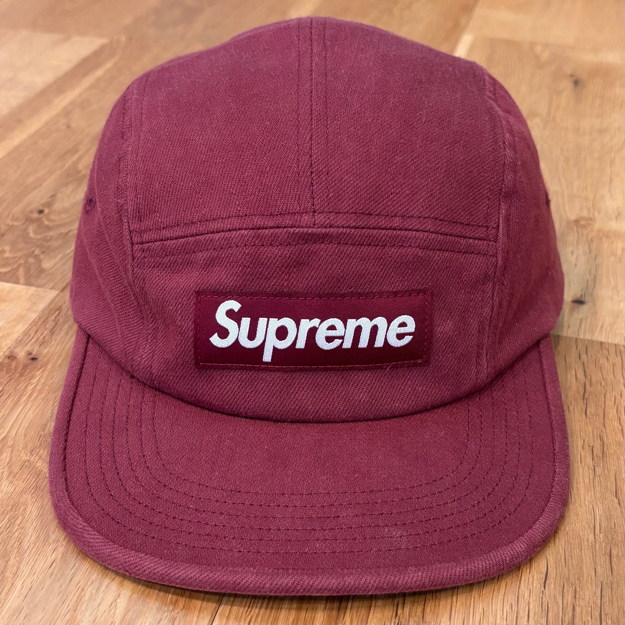 Supreme Denim Camp Cap "Cardinal" (24FW)
