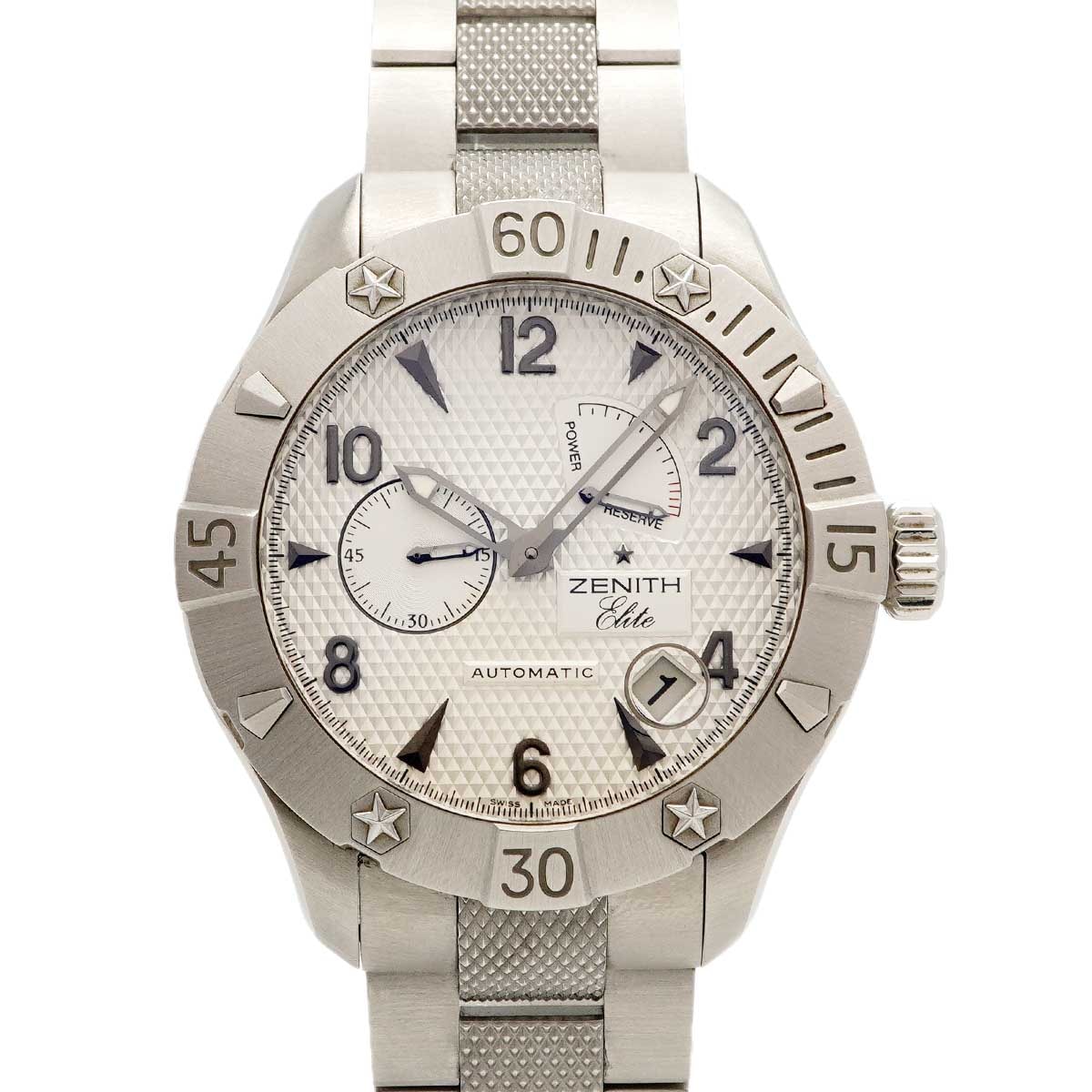★最終価格★SALE【6wdb0167】ゼニス デファイクラシックパワーリザーブ 03.0516.685/01.M516 シルバー文字盤【中古】腕時計 メンズ