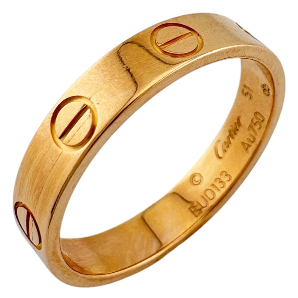 カルティエ ミニラブ リング 指輪 11号 18金 K18ピンクゴールド レディース CARTIER  中古