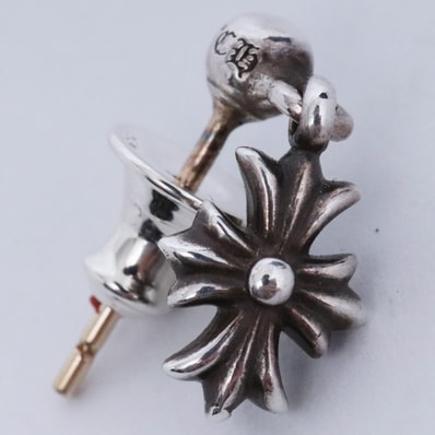 Chrome Hearts Tiny E CH Plus Drop Earrings "Silver"